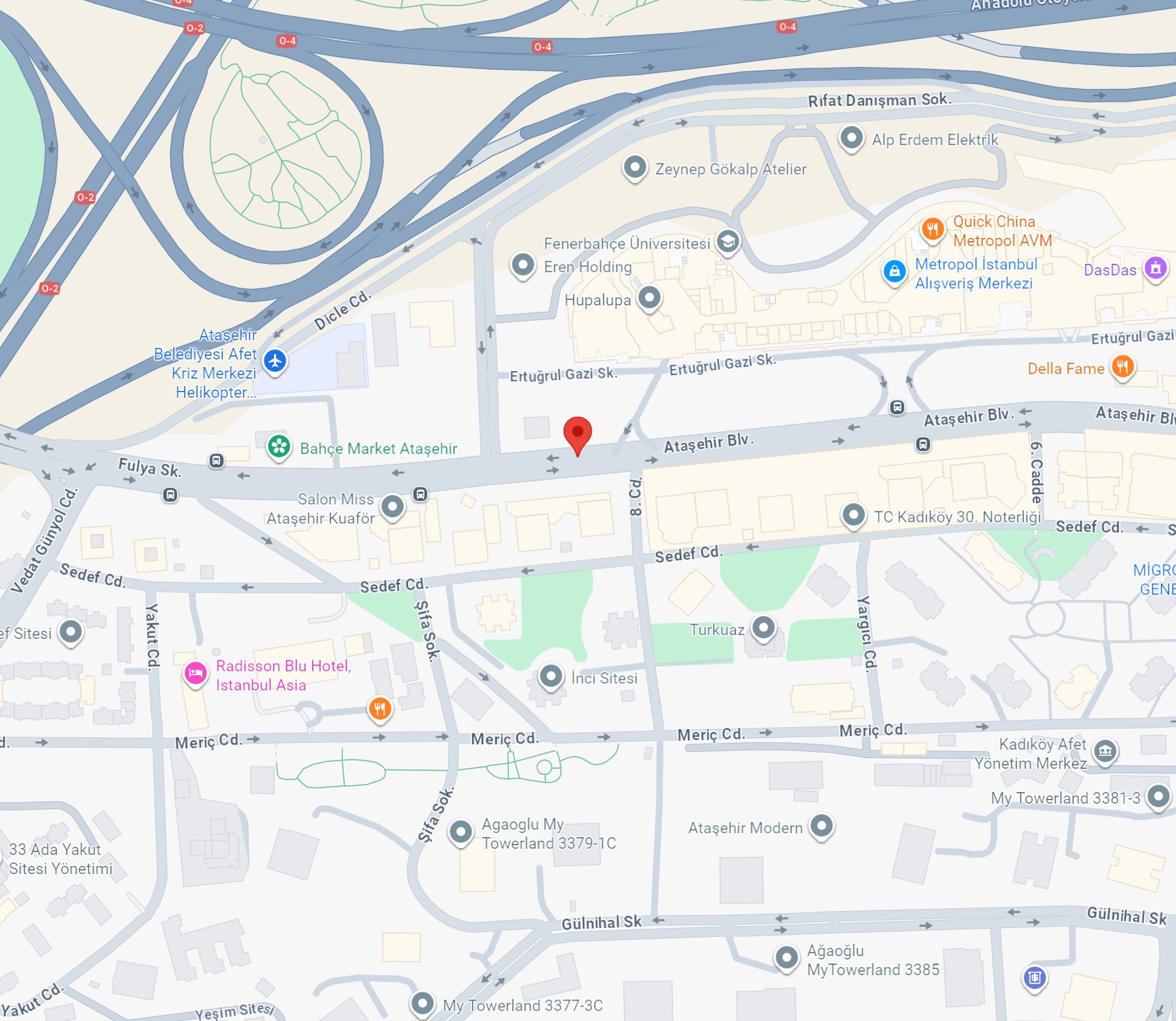 Map of Istanbul office